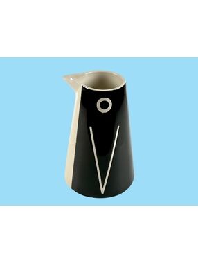 IKEA Lattsald Penguin Creamer Pitcher Black White Stoneware Kitchen Decor
